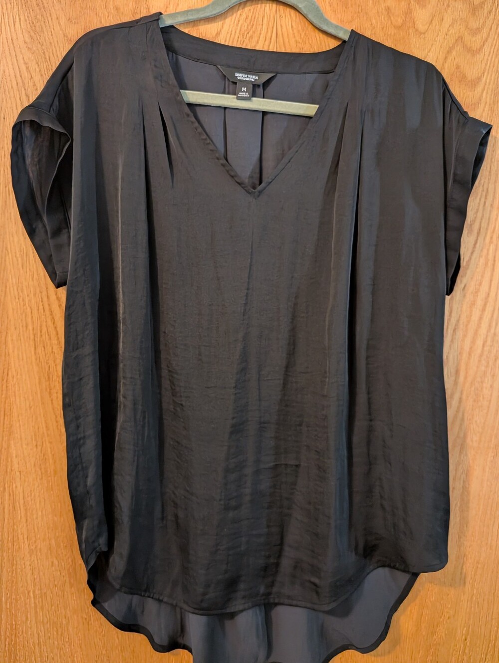 Simply Vera VERAWANG Black V-Neck Dolman Sleeve Blouse M
